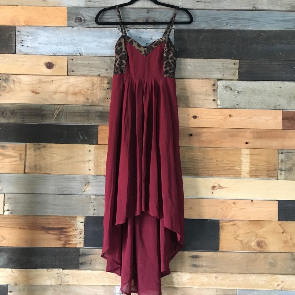 Leopard High Low Dress
